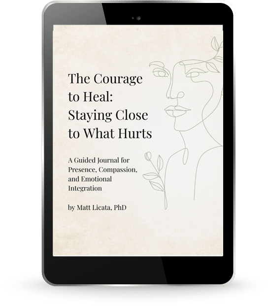 The Courage to Heal on a tablet mockup